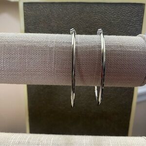 Stately Steel large hoop earrings